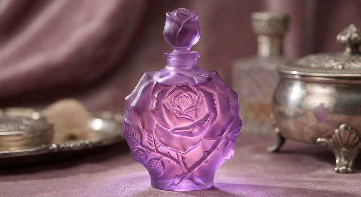 Flacone Lalique Amethyst in cristallo viola