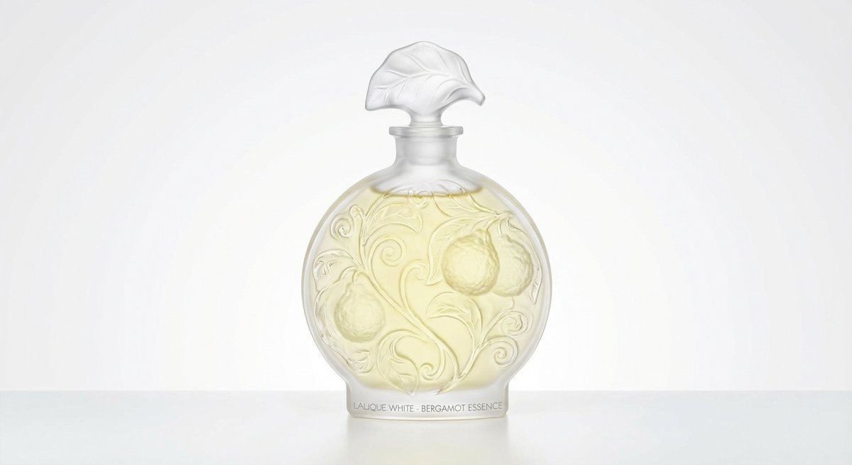 Flacone Lalique White in cristallo con dettagli eleganti